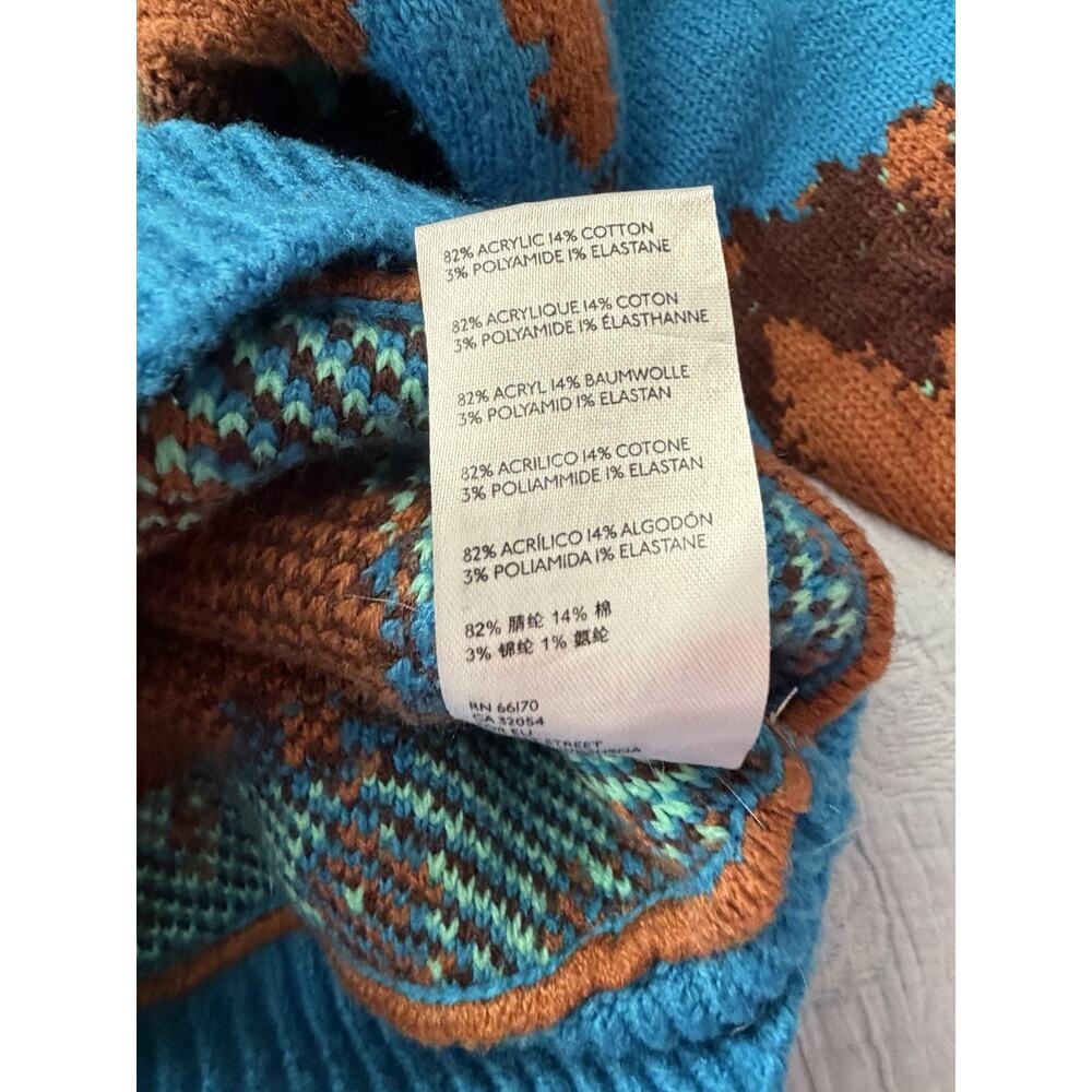 BDG Urban Outfitters Mountain Landscape Knit Sweater S Half Zip Cropped Montana - Picture 8 of 11